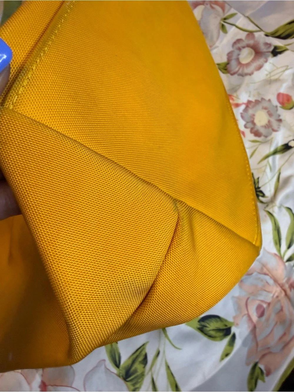 Dooney & Bourke Euc Yellow Canvas Drawstring Bucket Bag